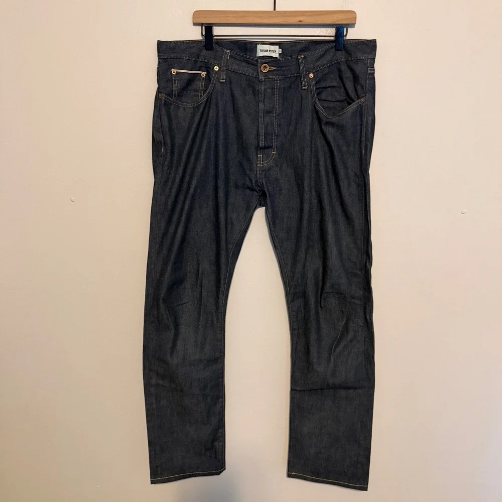 Taylor Stitch Selvedge denim slim fit jeans indigo wash 36 classic casual blue